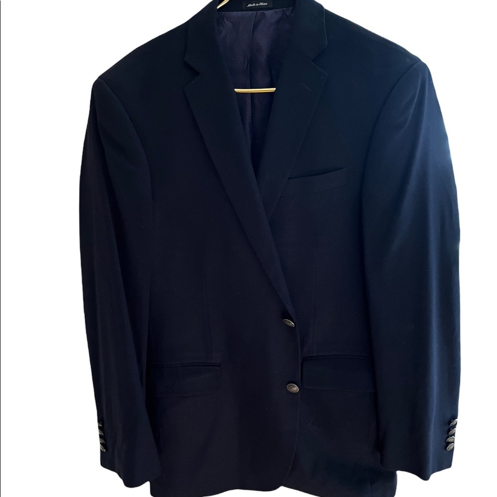 Mens Jean -Paul Germain Dark Blue Sport Coat 42R